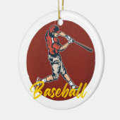 Baseball Sport Keramisch Ornament (Links)
