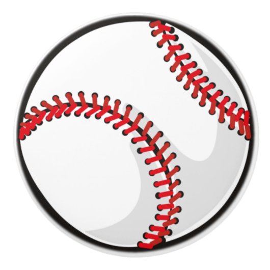 Baseball-sport Keramische Knop (Voorkant)