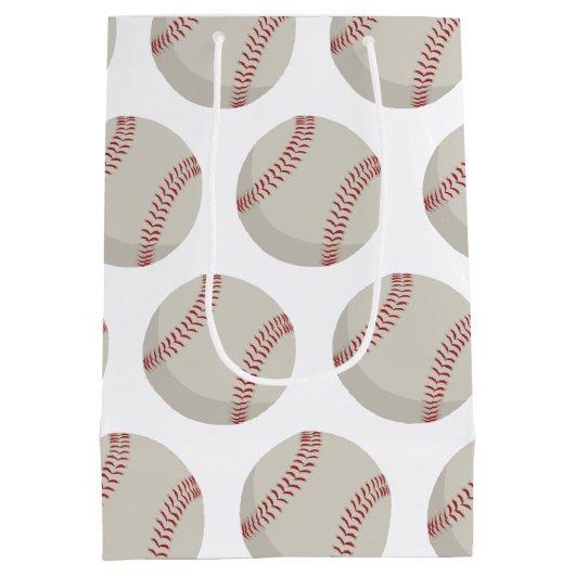 Baseball-sport Medium Cadeauzakje (Achterkant)