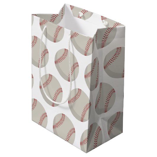 Baseball-sport Medium Cadeauzakje (Achterkant Gekanteld)