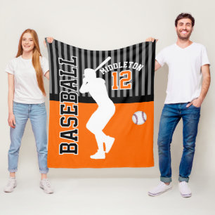 Baseball ⚾ Sport - Oranje Fleece Deken