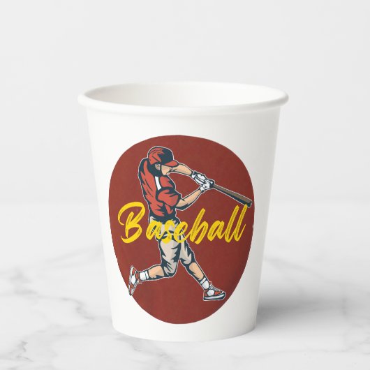 Baseball Sport Papieren Bekers (Voorkant)
