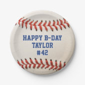 Baseball Sport Player Name Team Number Birthday Papieren Bordje (Voorkant)