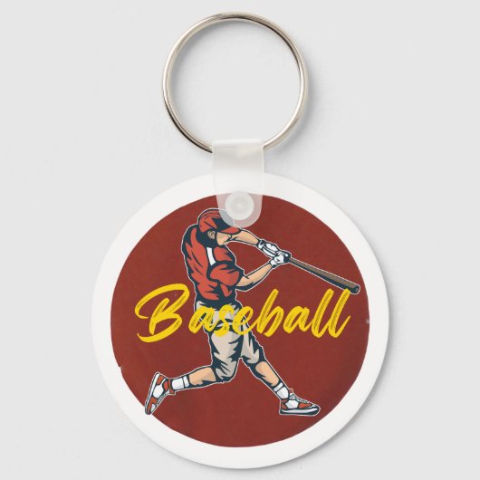 Baseball Sport Sleutelhanger (Achterkant)