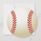Baseball Sport Theme Typografie Baby shower Kaart (Achterkant)
