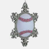 Baseball-sport Tin Sneeuwvlok Ornament (Links)