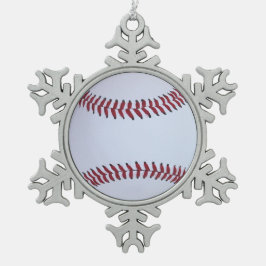 Baseball-sport Tin Sneeuwvlok Ornament