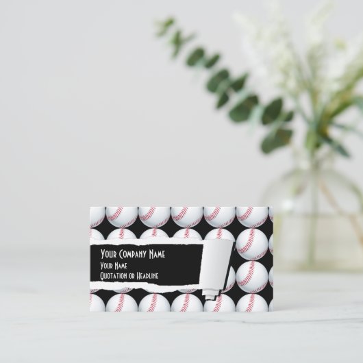 Baseball Sport Visitekaartje (Staand voorkant)