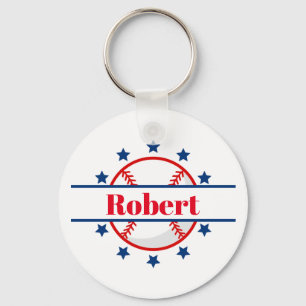 Baseball Sport voegt naam sleutelhanger toe