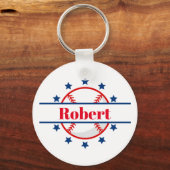 Baseball Sport voegt naam sleutelhanger toe (Voorkant)