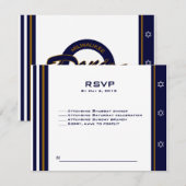 Baseball Sportbalk Mitzvah RSVP Aangepaste Logo Kaartje (Voorkant / Achterkant)