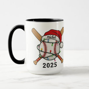 Baseball Sporten Kerst 2025 Mok Aangepaste Naam