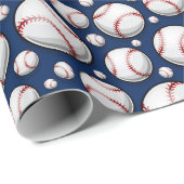 Baseball Sportpatroon Cadeaupapier (Rol Hoek)