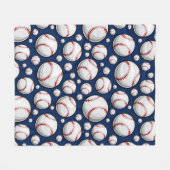 Baseball Sportpatroon Fleece Deken (Voorkant (Horizontaal))
