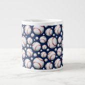Baseball Sportpatroon Grote Koffiekop (Voorkant)