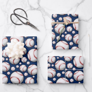 Baseball Sportpatroon Inpakpapier Vel