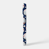 Baseball Sportpatroon iPhone 15 Case (Linkerkant)