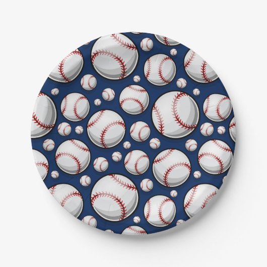 Baseball Sportpatroon Papieren Bordje (Voorkant)