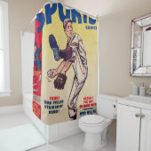  Baseball Sportpitcher Baseball Player Douchegordijn (In situ)