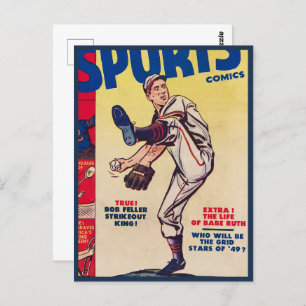  Baseball Sportretro Baseball Player Briefkaart