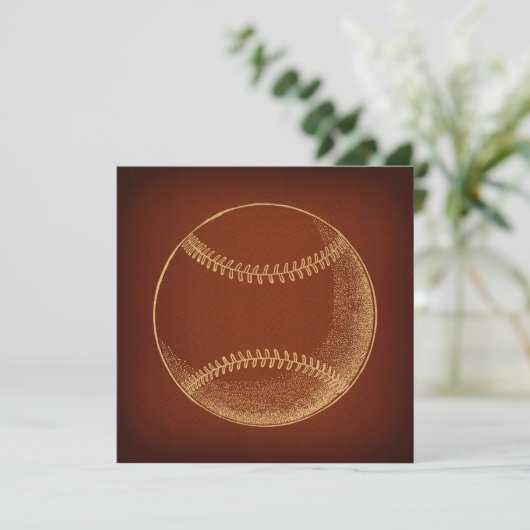  Baseball Sports Art Kaart (Staand voorkant)