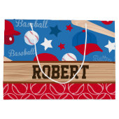 BASEBALL Sports Athlete Coach Personaliseert Patro Large Cadeautasje (Achterkant)