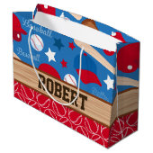 BASEBALL Sports Athlete Coach Personaliseert Patro Large Cadeautasje (Achterkant Gekanteld)