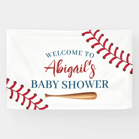 Baseball Sports Baby shower Spandoek (Horizontaal)