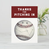 Baseball Sports Bedankt (Staand voorkant)