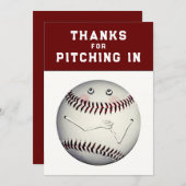 Baseball Sports Bedankt (Voorkant / Achterkant)