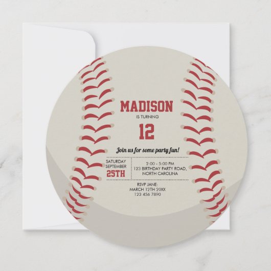 Baseball Sports Birthday Kaart (Voorkant)