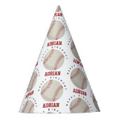 Baseball Sports Birthday Party Custom Name Feesthoedjes (Voorkant)
