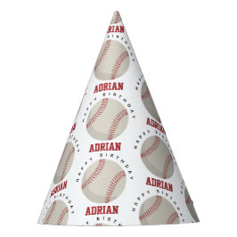 Baseball Sports Birthday Party Custom Name Feesthoedjes