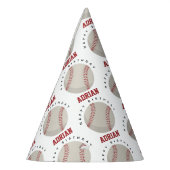 Baseball Sports Birthday Party Custom Name Feesthoedjes (Links)