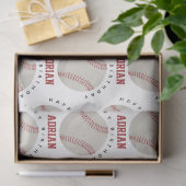 Baseball Sports Birthday Party Custom Name Tissuepapier (Geschenk)