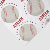 Baseball Sports Birthday Party Custom Name Tissuepapier (Detail)