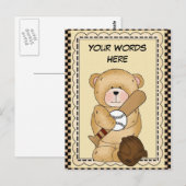 Baseball Sports Briefkaart (Voorkant / Achterkant)