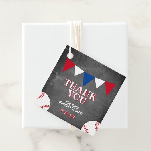 Baseball Sports Chalkboard Kinder Hartelijk dank Bedankjes Labels (In situ)