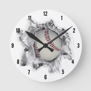 Baseball Sports Fan Round Clock Ronde Klok