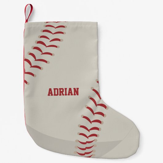 Baseball Sports Gepersonaliseerd Kleine Kerstsok (Voorkant)