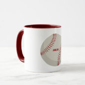 Baseball Sports Gepersonaliseerd Mok (Voorkant links)