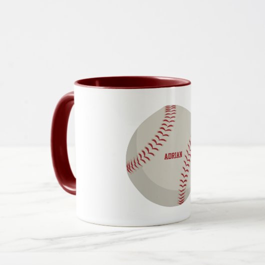 Baseball Sports Gepersonaliseerd Mok (Voorkant links)