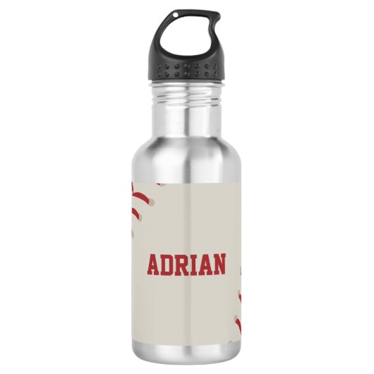 Baseball Sports Gepersonaliseerd Waterfles (Voorkant)