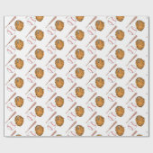 Baseball Sports Little Rookie Boy Baby shower Cadeaupapier (Vlak)