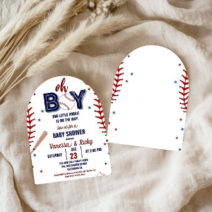 Baseball Sports Little Rookie Boy Baby shower Kaart