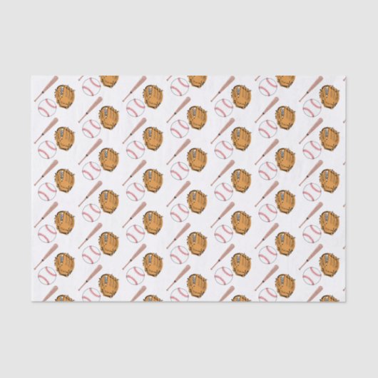 Baseball Sports Little Rookie Boy Baby shower Tissuepapier (Voorkant)