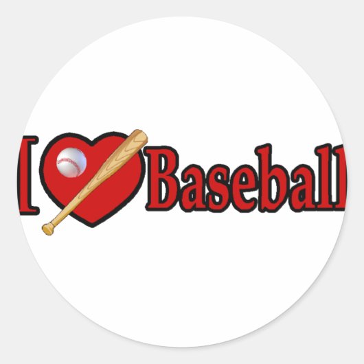 Baseball Sports Lover Giften Ronde Sticker (Voorkant)