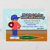 Baseball Sports Party Kaart (Voorkant / Achterkant)