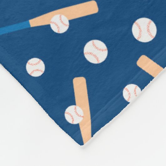 Baseball sports Pattern  Fleece Deken (Hoek)