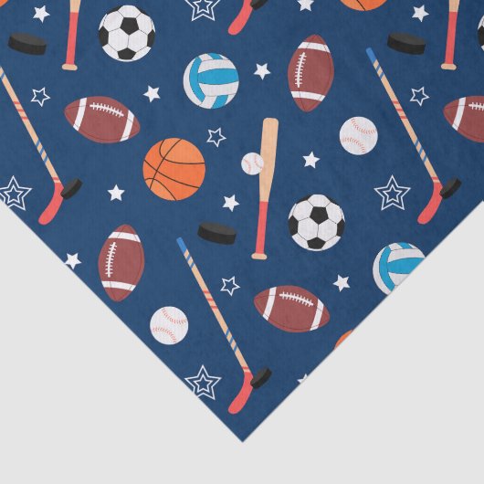 Baseball sports Pattern Tissuepapier (Detail)